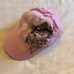 Y2K Pink Knott's Graphic Cap